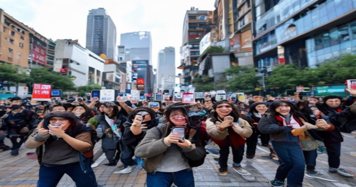 中国各地创作者手持手机在街头、山野、城市角落拍摄国产自拍视频，画面温暖真实，展现本土原创影像的生命力与多样性